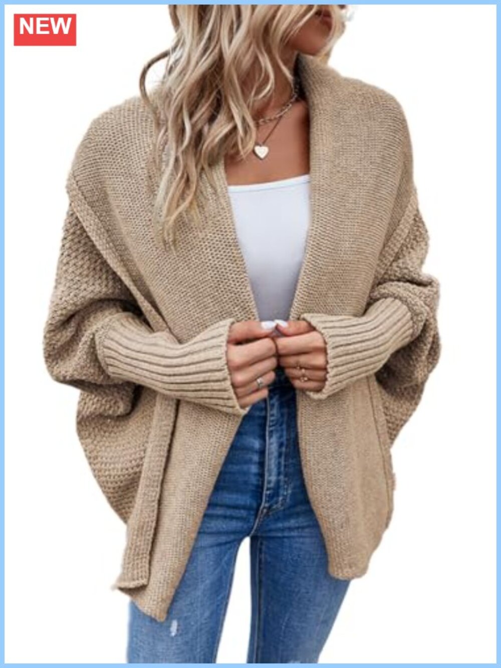 Sweater Shawl Wrap Women Winter Poncho Open Front Cardigan Cape Polyester